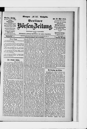 Berliner Börsen-Zeitung vom 30.05.1913