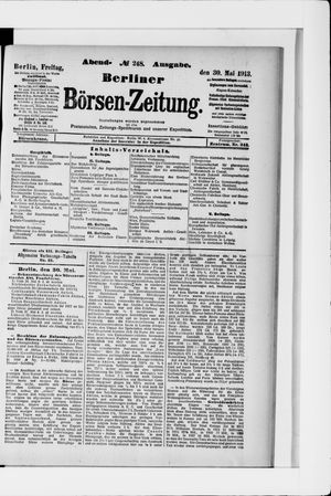 Berliner Börsen-Zeitung vom 30.05.1913