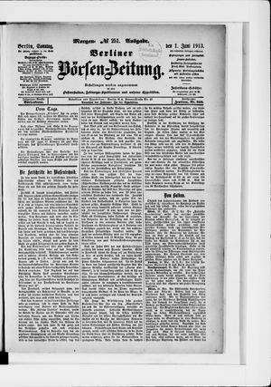Berliner Börsen-Zeitung vom 01.06.1913