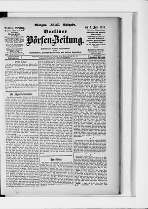 Berliner Börsen-Zeitung vom 03.06.1913