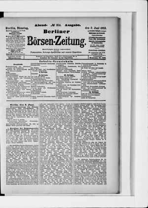 Berliner Börsen-Zeitung vom 03.06.1913