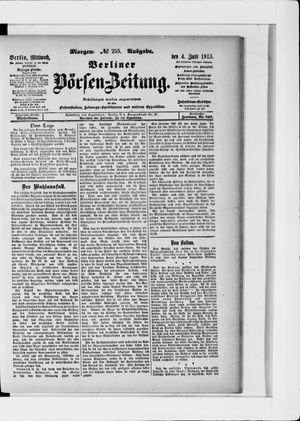 Berliner Börsen-Zeitung vom 04.06.1913