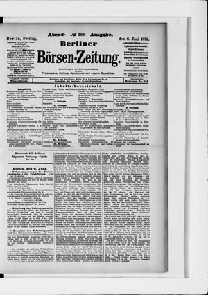 Berliner Börsen-Zeitung vom 06.06.1913