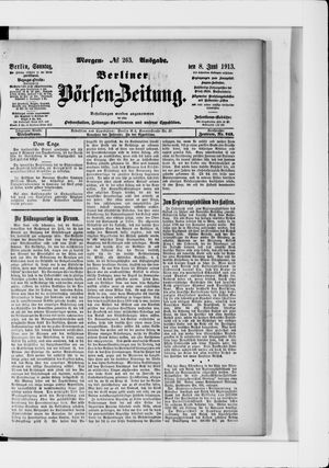 Berliner Börsen-Zeitung vom 08.06.1913