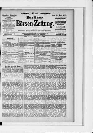 Berliner Börsen-Zeitung vom 10.06.1913