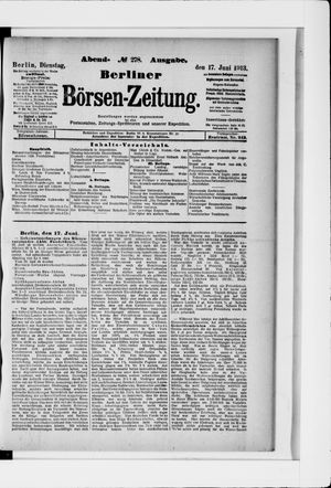 Berliner Börsen-Zeitung vom 17.06.1913