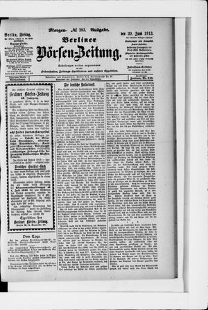 Berliner Börsen-Zeitung vom 20.06.1913