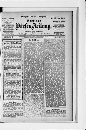 Berliner Börsen-Zeitung vom 22.06.1913
