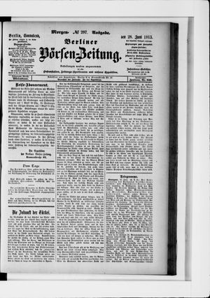 Berliner Börsen-Zeitung vom 28.06.1913