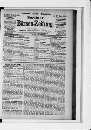 Berliner Börsen-Zeitung vom 28.06.1913