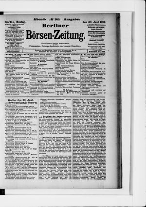 Berliner Börsen-Zeitung vom 30.06.1913