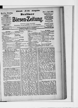 Berliner Börsen-Zeitung vom 01.07.1913