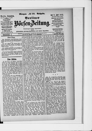 Berliner Börsen-Zeitung vom 05.07.1913
