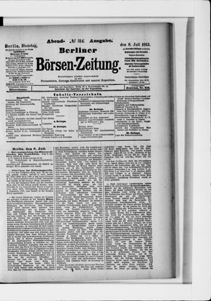 Berliner Börsen-Zeitung vom 08.07.1913