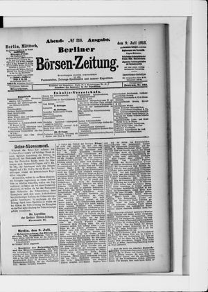 Berliner Börsen-Zeitung vom 09.07.1913