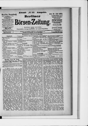 Berliner Börsen-Zeitung vom 12.07.1913
