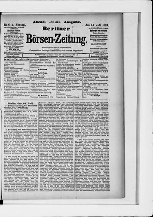 Berliner Börsen-Zeitung vom 14.07.1913