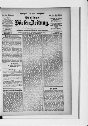 Berliner Börsen-Zeitung vom 15.07.1913