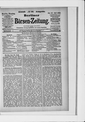 Berliner Börsen-Zeitung vom 15.07.1913