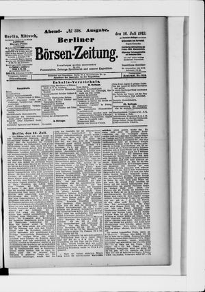 Berliner Börsen-Zeitung vom 16.07.1913