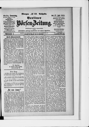 Berliner Börsen-Zeitung vom 17.07.1913