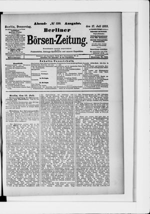 Berliner Börsen-Zeitung vom 17.07.1913
