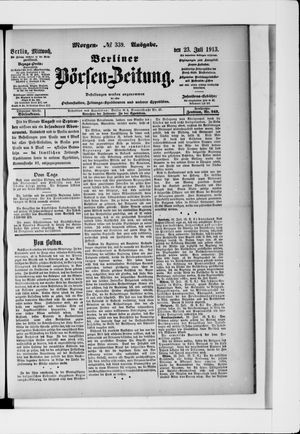 Berliner Börsen-Zeitung vom 23.07.1913