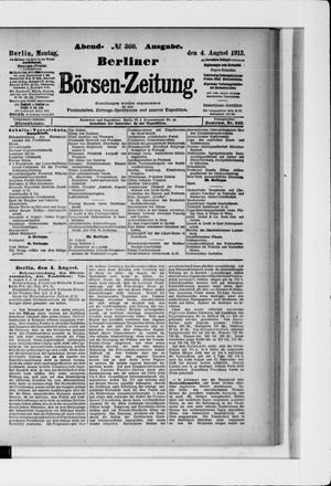 Berliner Börsen-Zeitung vom 04.08.1913
