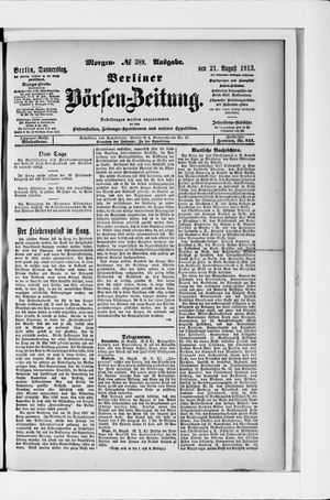 Berliner Börsen-Zeitung vom 21.08.1913
