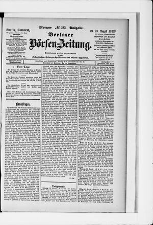 Berliner Börsen-Zeitung vom 23.08.1913