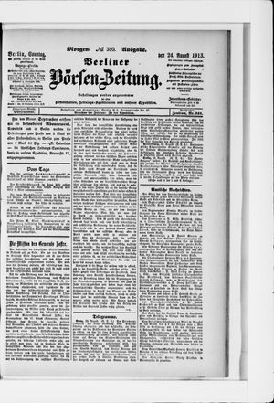 Berliner Börsen-Zeitung vom 24.08.1913