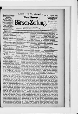 Berliner Börsen-Zeitung vom 25.08.1913