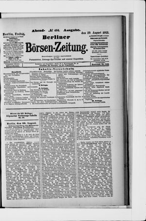 Berliner Börsen-Zeitung vom 29.08.1913