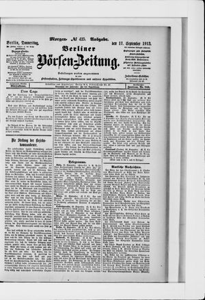 Berliner Börsen-Zeitung vom 11.09.1913