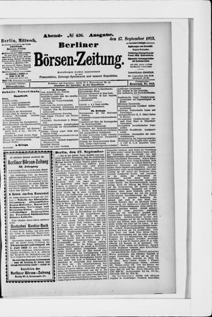 Berliner Börsen-Zeitung vom 17.09.1913