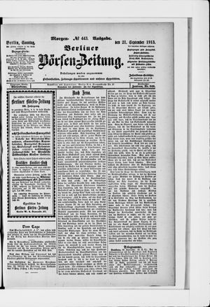 Berliner Börsen-Zeitung vom 21.09.1913
