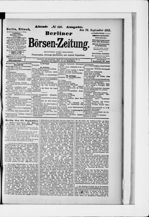 Berliner Börsen-Zeitung vom 24.09.1913