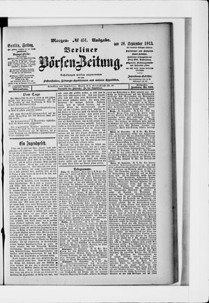 Berliner Börsen-Zeitung vom 26.09.1913