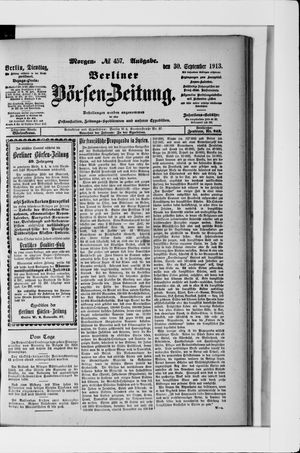 Berliner Börsen-Zeitung vom 30.09.1913