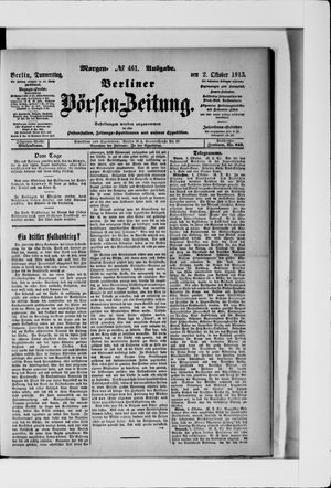 Berliner Börsen-Zeitung vom 02.10.1913