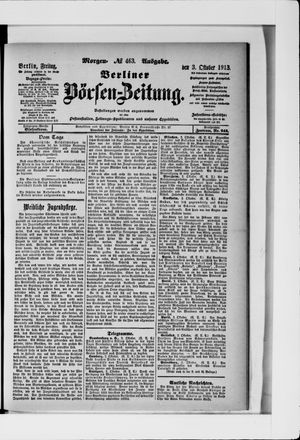 Berliner Börsen-Zeitung vom 03.10.1913