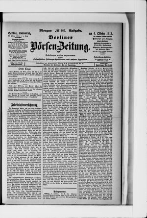 Berliner Börsen-Zeitung vom 04.10.1913