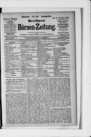 Berliner Börsen-Zeitung vom 06.10.1913