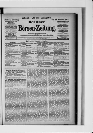 Berliner Börsen-Zeitung vom 14.10.1913