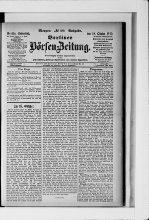 Berliner Börsen-Zeitung vom 18.10.1913