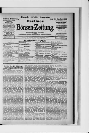 Berliner Börsen-Zeitung vom 18.10.1913