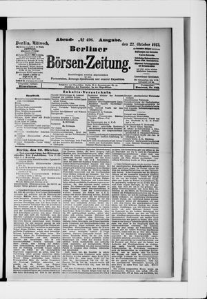 Berliner Börsen-Zeitung vom 22.10.1913
