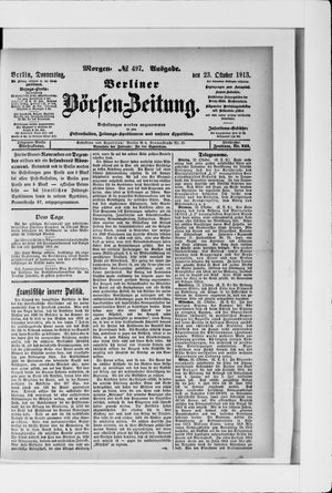 Berliner Börsen-Zeitung vom 23.10.1913