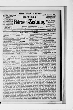 Berliner Börsen-Zeitung vom 23.10.1913