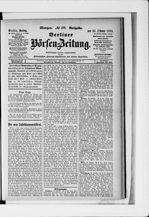 Berliner Börsen-Zeitung vom 24.10.1913
